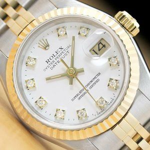 Rolex Ladies 18k Diamond Watch! Mint!